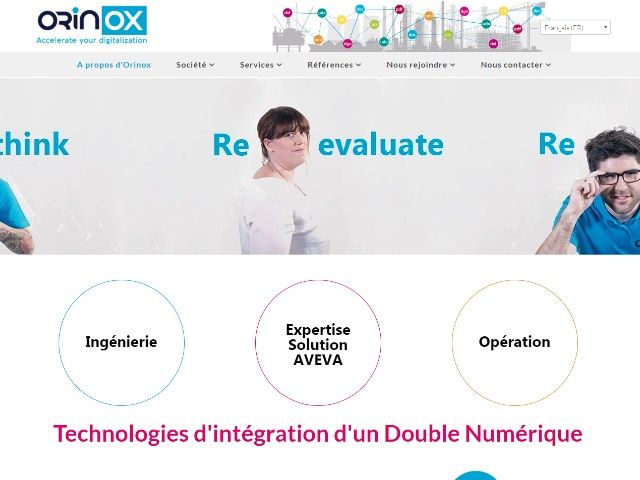 Screenshot of Orinox's website.